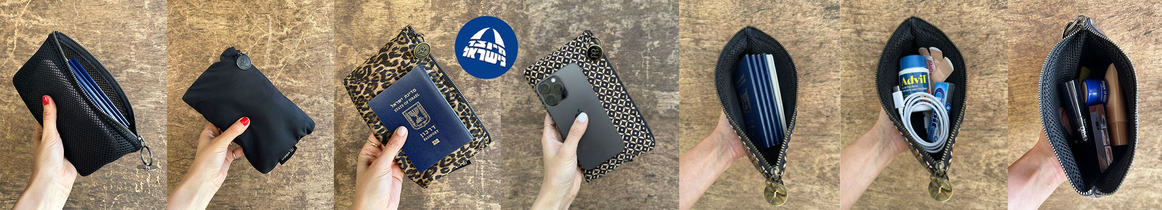 תיקי דרכונים לנשים – קולקציה מעוצבת בעבודת יד של עדי בקשי, פרקטיים ואלגנטיים לנסיעות, טיסות וחופשות