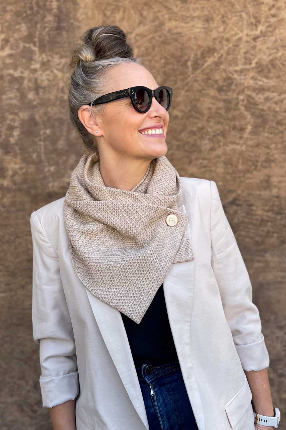 צעיף סרוג ברנדה