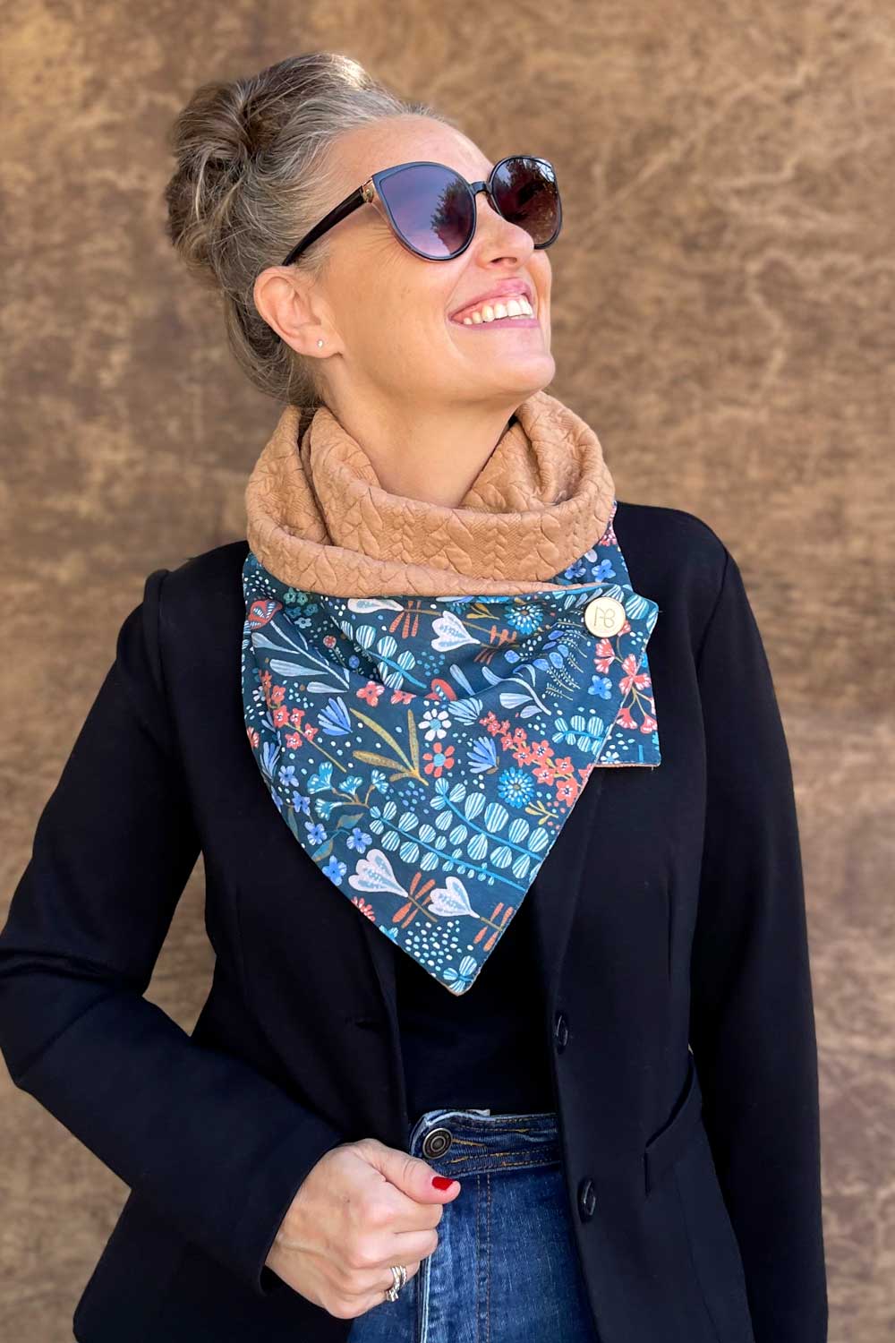 צעיף דו-צדדי שירלי