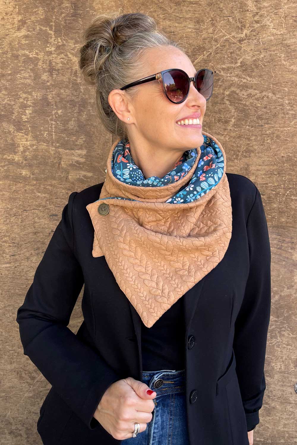 צעיף דו-צדדי שירלי