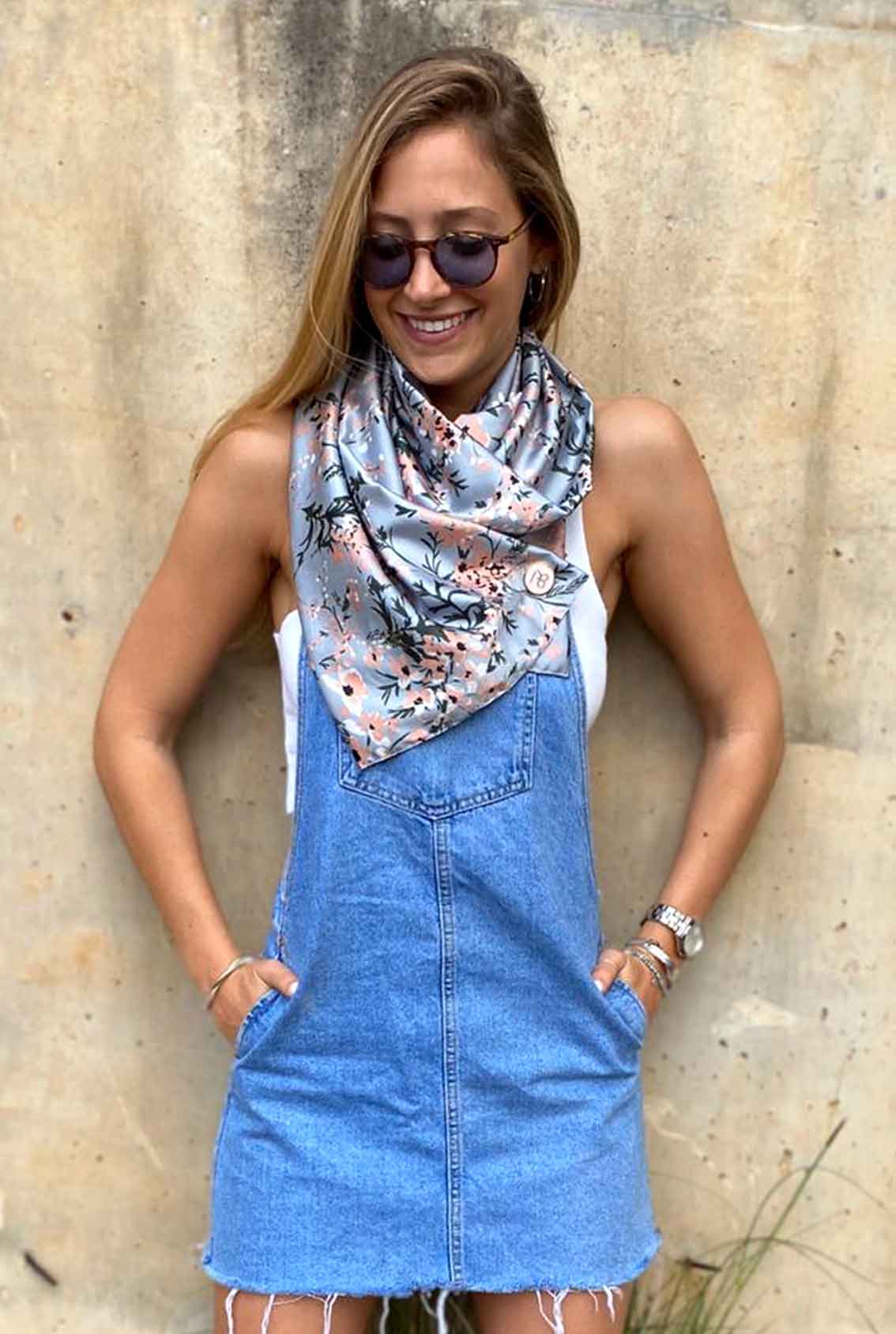 צעיף פרחוני יוקרתי בלוסום