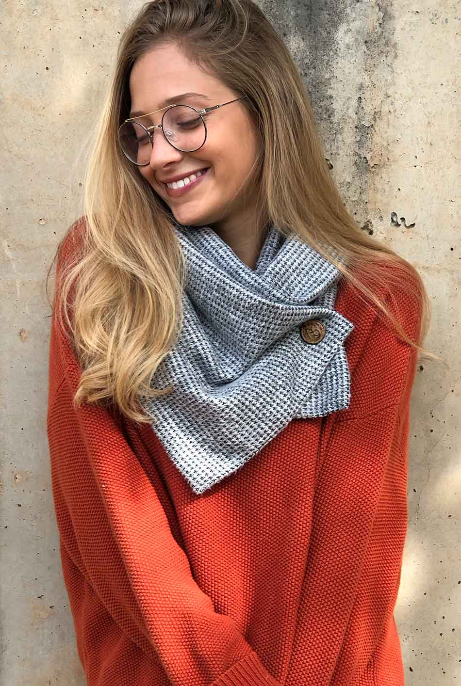 צעיף פפיטה אפור אודליה