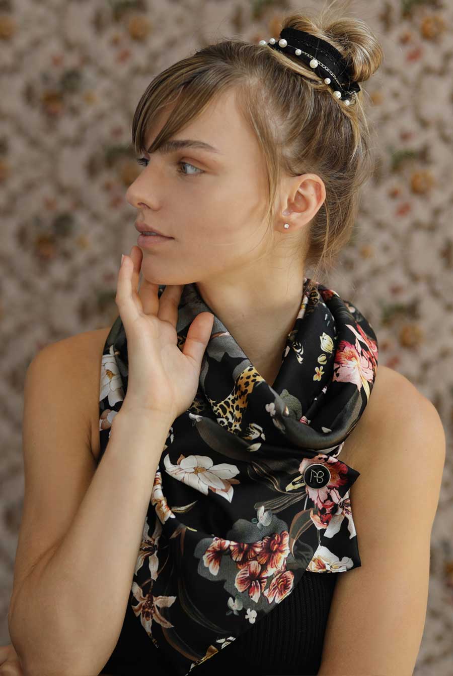 צעיף סאטן אקזוטי טורינה