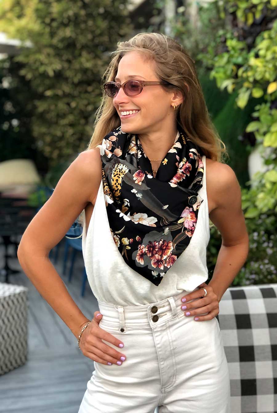 צעיף סאטן אקזוטי טורינה