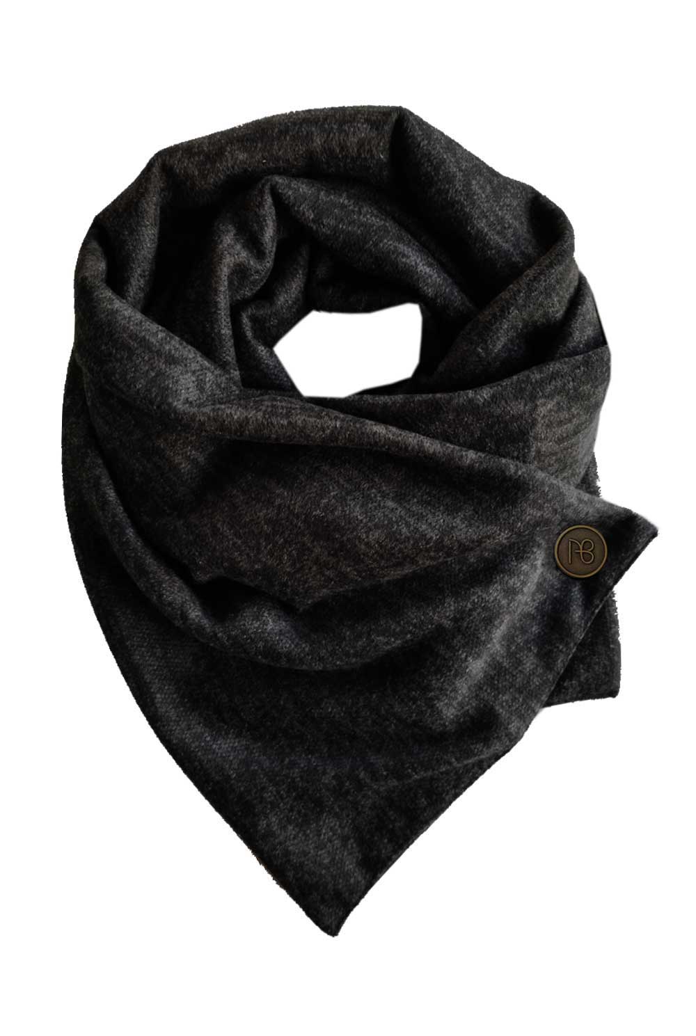 צעיף לגבר שחור פחם אלברטו