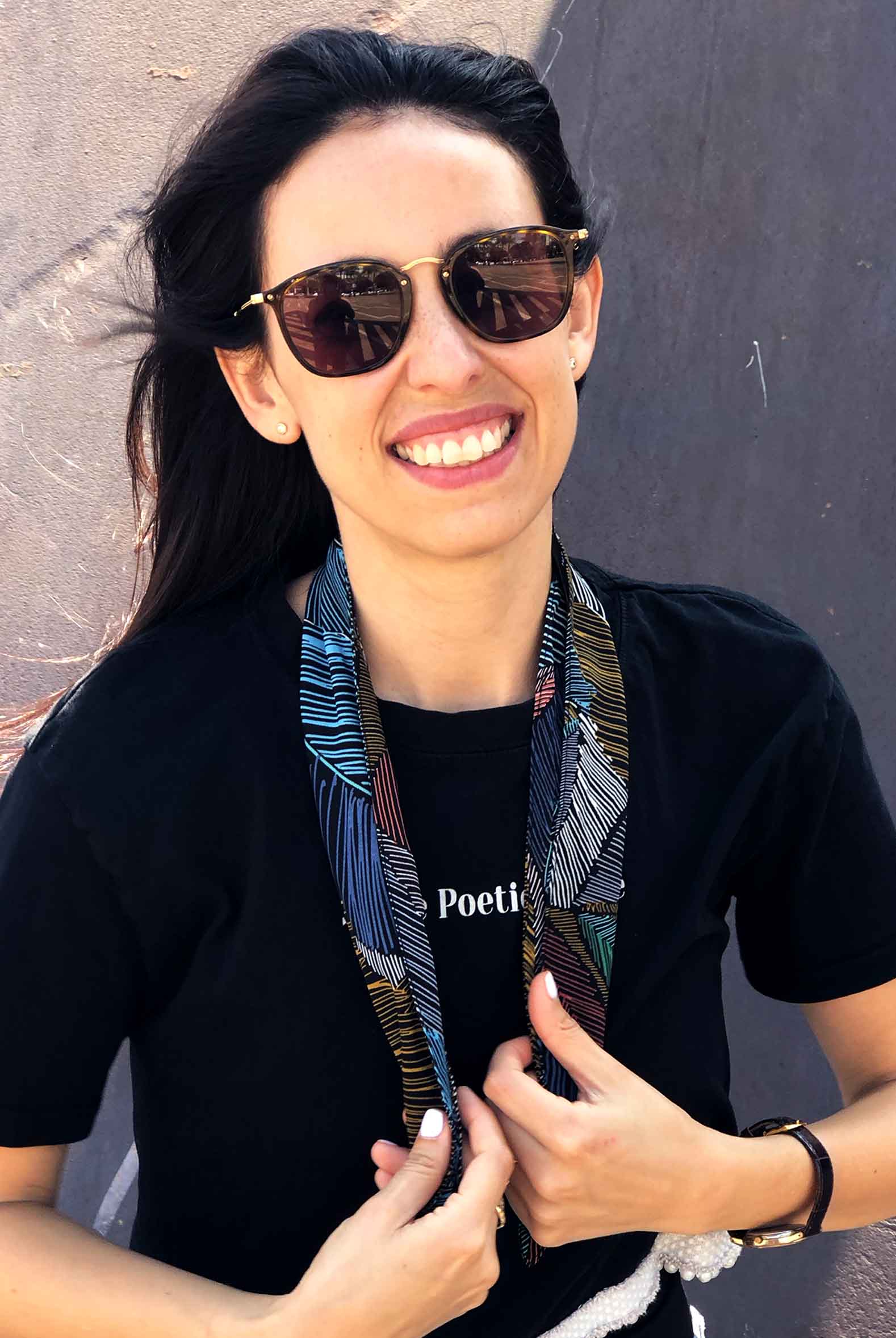 תיק דו-צדדי + סרט לשיער - בהדפס עלים מיוחד קטרינה