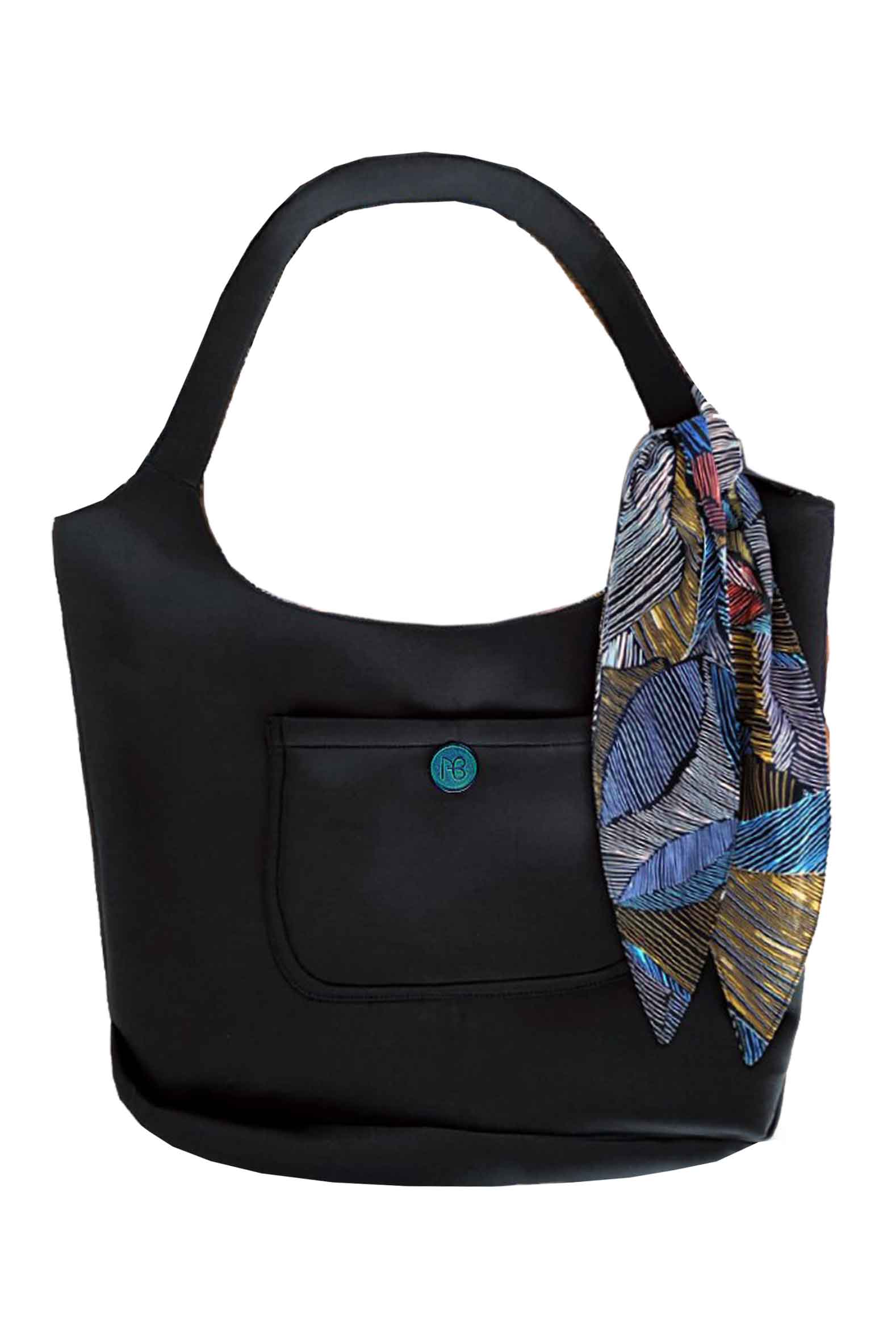 תיק דו-צדדי + סרט לשיער - בהדפס עלים מיוחד קטרינה