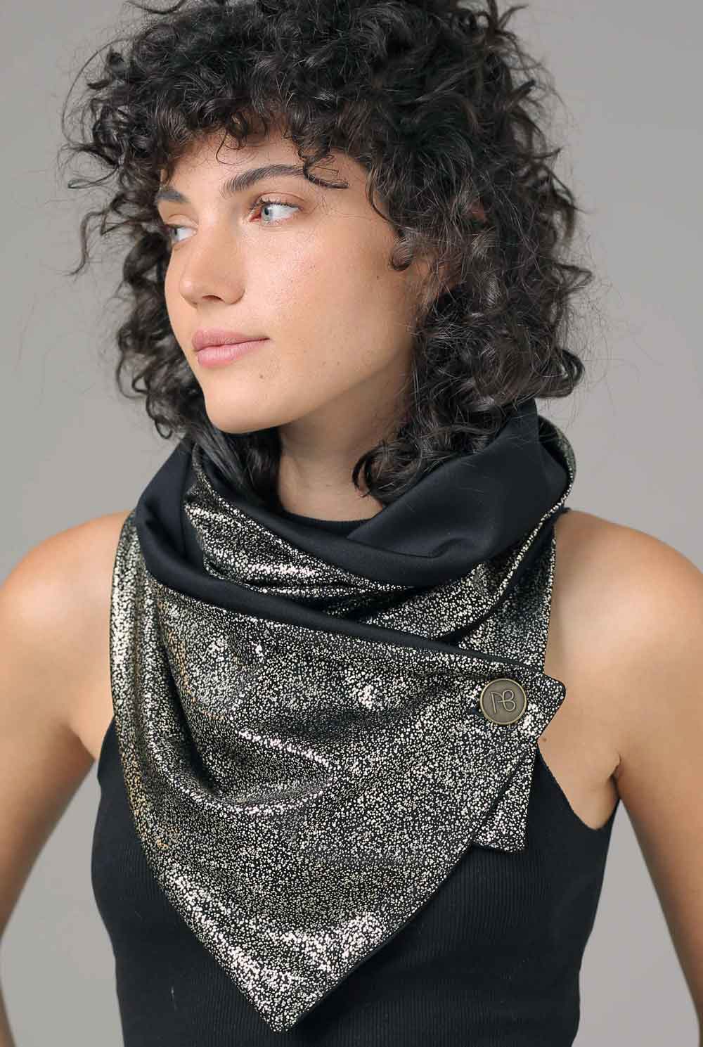 צעיף זהב דו-צדדי אולה