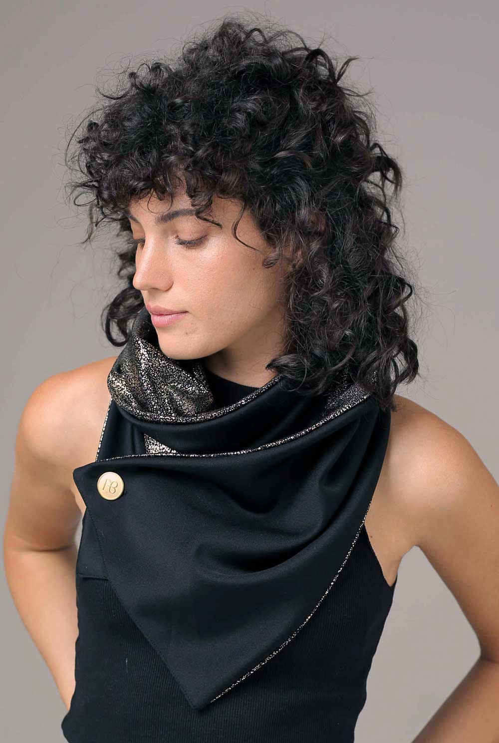 צעיף זהב דו-צדדי אולה