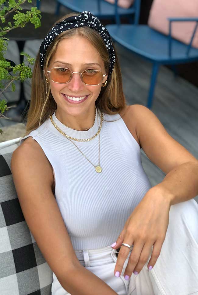 תיק בד דו-צדדי גדול + סרט לשיער | דגם סטפני