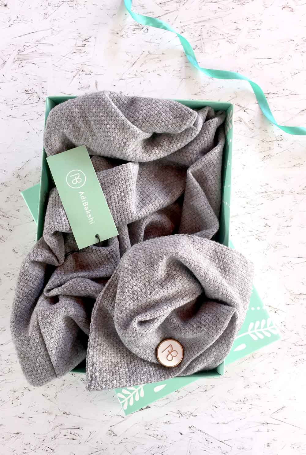 צעיף סרוג מפנק סוזאנה