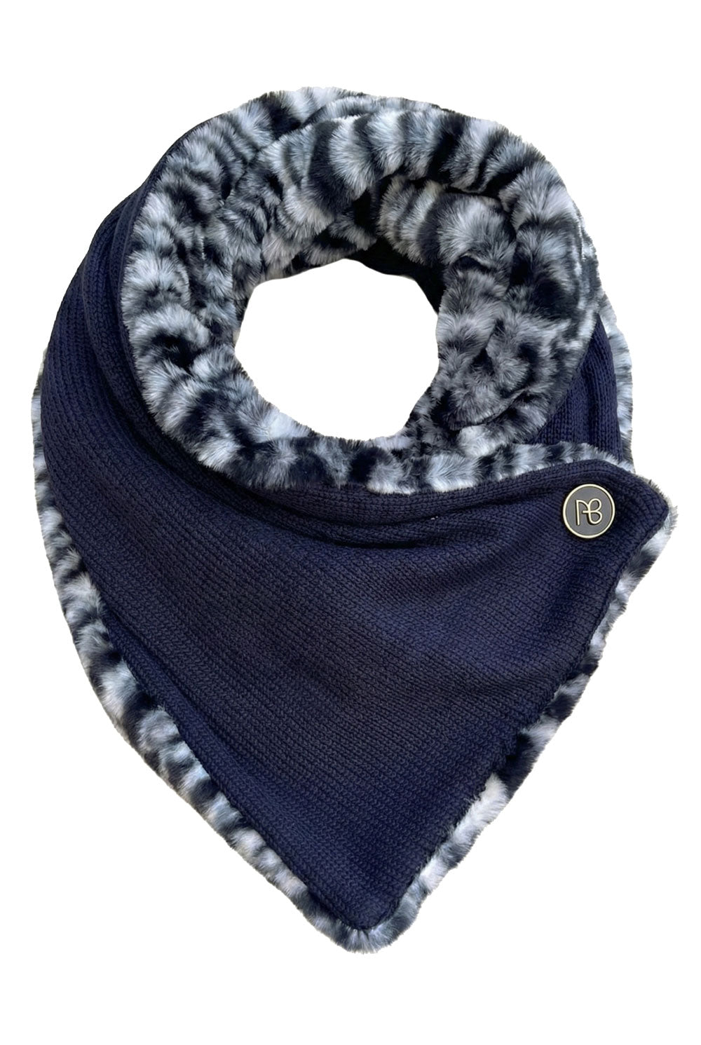 צעיף פרווה דו-צדדי אפרת