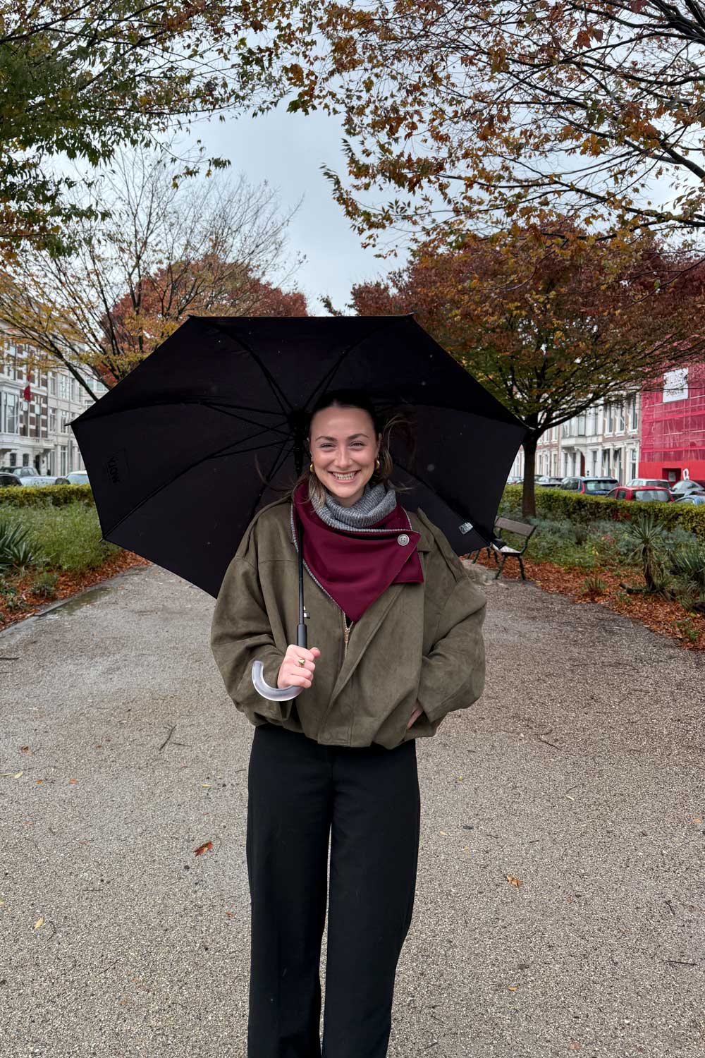 צעיף דו-צדדי מרון