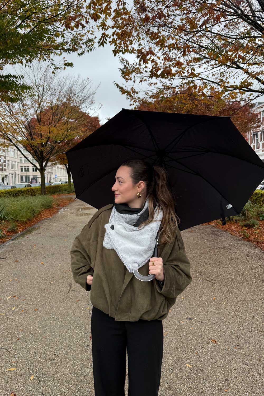 צעיף פרווה דו-צדדי פרלה