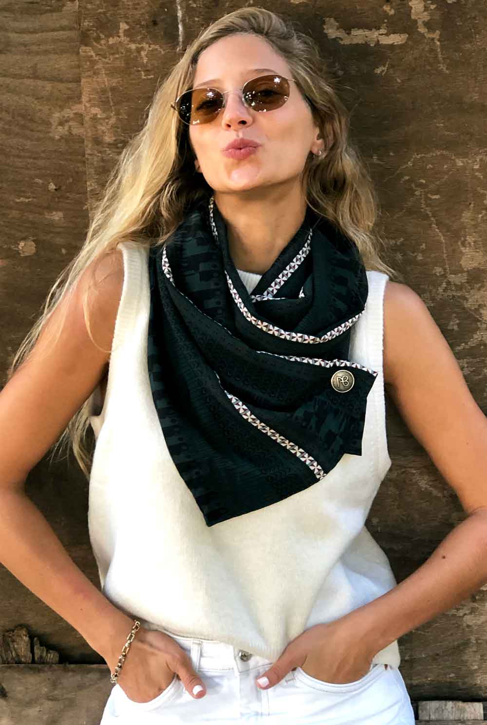 צעיף ירוק בקבוק שבטי אודורה