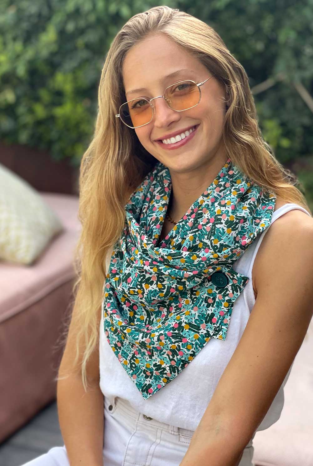 צעיף צבעוני מושלם פופי
