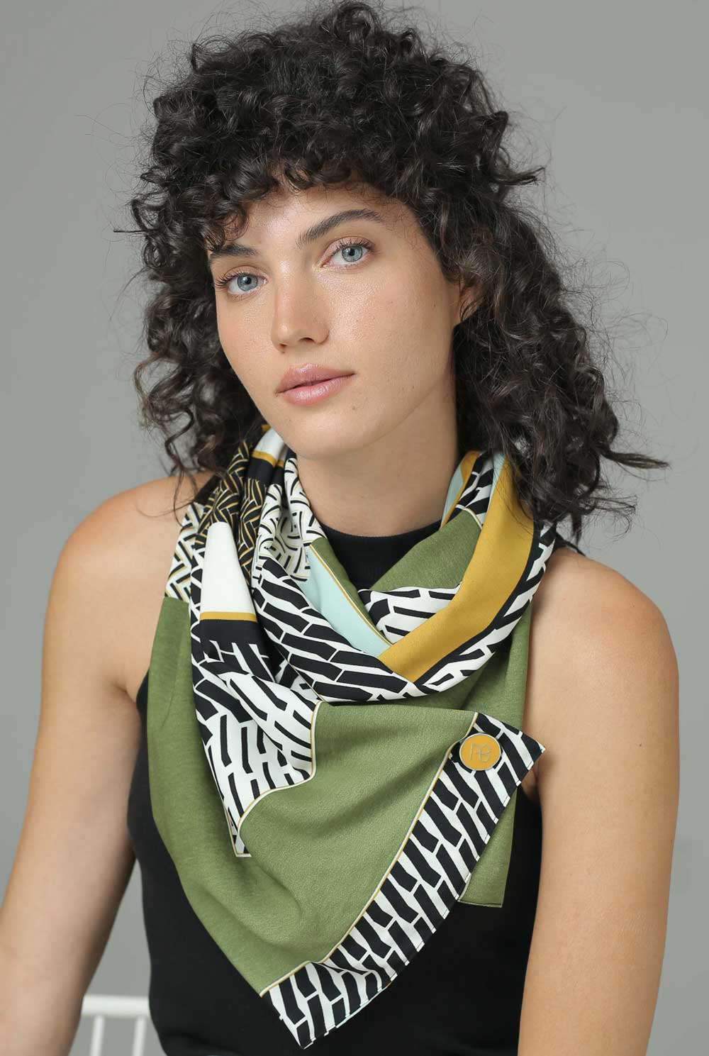 צעיף ירוק חרדל מושלם טוקיו