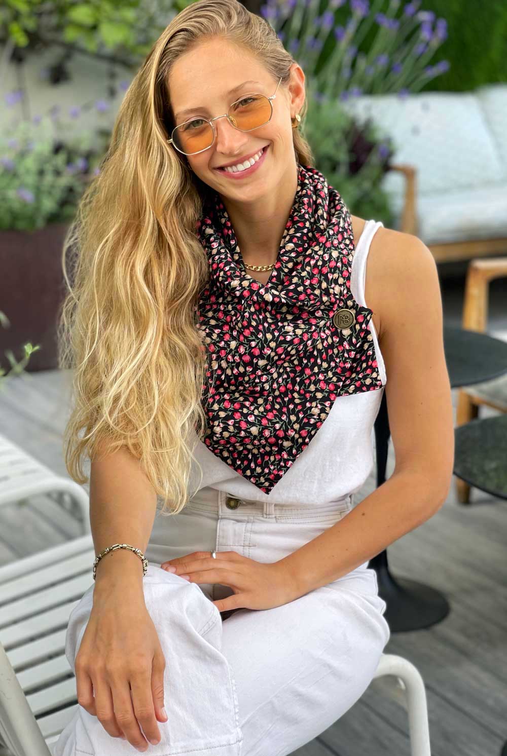 צעיף בוטני שחור אדום יולנדה
